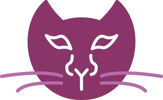 kat glyph twee kleur icoon vector