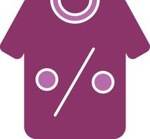 t-shirt glyph twee kleur icoon vector