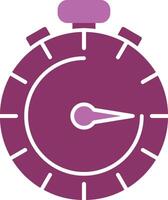 stopwatch glyph twee kleur icoon vector