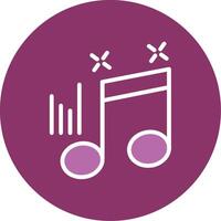 musical Notitie glyph twee kleur icoon vector