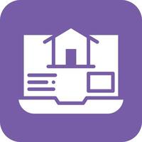 kopen huis online vector icoon