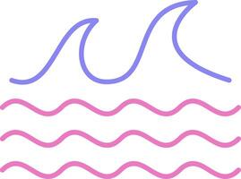 zee lineair twee kleur icoon vector