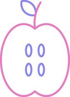 appel lineair twee kleur icoon vector