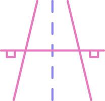 snelweg lineair twee kleur icoon vector