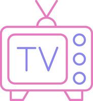 TV lineair twee kleur icoon vector