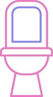 toilet lineair twee kleur icoon vector