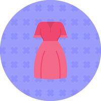 Dames jurk vlak sticker icoon vector