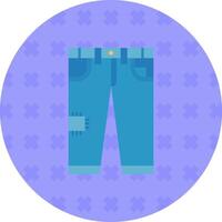 jeans vlak sticker icoon vector