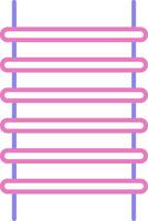 stap ladder lineair twee kleur icoon vector