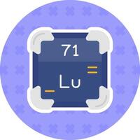 lutetium vlak sticker icoon vector