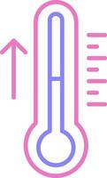 thermometer lineair twee kleur icoon vector