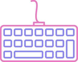 toetsenbord lineair twee kleur icoon vector