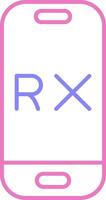 rx lineair twee kleur icoon vector