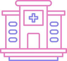 ziekenhuis lineair twee kleur icoon vector