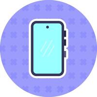 smartphone vlak sticker icoon vector