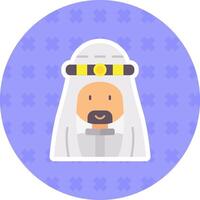moslim vlak sticker icoon vector