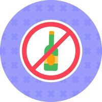 Nee alcohol vlak sticker icoon vector