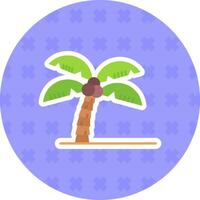 palm boom vlak sticker icoon vector