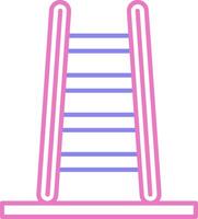 stap ladder lineair twee kleur icoon vector