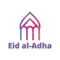 eid al adha logo illustratie. vector