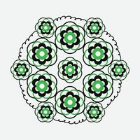 abstract mandala getextureerde groen kleur combinatie vector