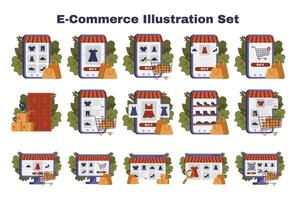 e-commerce illustratie reeks vector