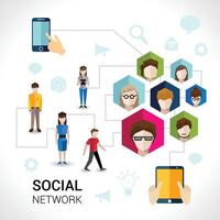 sociaal netwerkconcept vector