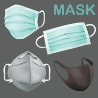 beschermen medisch gezicht masker geïsoleerd vector2 vector