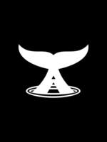 een combinatie walvis monogram logo vector