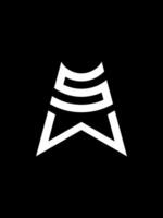 sw monogram logo vector