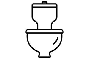 toilet icoon. icoon verwant naar openbaar toilet faciliteiten, openbaar navigatie. lijn icoon stijl. element illustratie vector