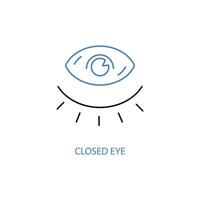 Gesloten oog concept lijn icoon. gemakkelijk element illustratie. Gesloten oog concept schets symbool ontwerp. vector