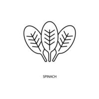 spinazie concept lijn icoon. gemakkelijk element illustratie. spinazie concept schets symbool ontwerp. vector