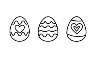 Pasen eieren set. perfect voor Pasen patroon, stickers kleur bladzijde logo banier vector