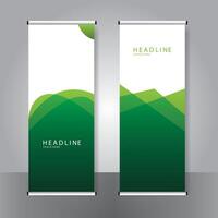 bedrijf banier rollen omhoog reeks standee banner.modern spandoek. sjabloon. vector