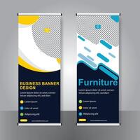 bedrijf banier rollen omhoog reeks standee spandoek. modern spandoek. sjabloon. vector