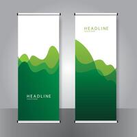 bedrijf banier rollen omhoog reeks standee banner.modern spandoek. sjabloon. vector