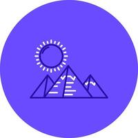 piramides duo afstemmen kleur cirkel icoon vector