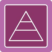 piramide glyph twee kleur icoon vector