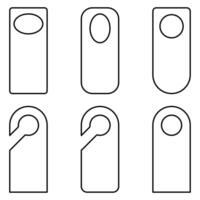 schets deur hangers set. vector illustratie