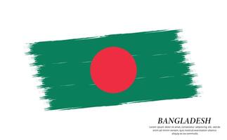 Bangladesh vlag borstel vector achtergrond. grunge stijl land vlag van Bangladesh borstel beroerte geïsoleerd Aan wit achtergrond