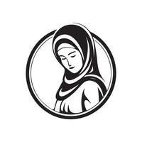 hijab logo mode vector afbeeldingen