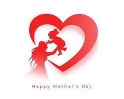 decoratief moeders dag liefde hart achtergrond sturen mamma een speciaal bericht vector