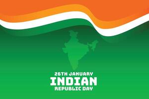 26e januari Indisch republiek dag banier met kaart van Indië vector