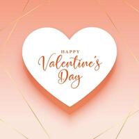 gelukkig valentijnsdag dag liefde hart achtergrond met schaduw vector