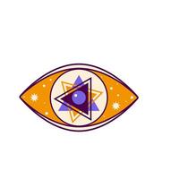 oog onheil duivel mysticus magie talisman amulet boho symbool teken silhouet icoon vector