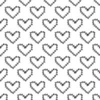 naadloos patroon met hand- getrokken hart tekening voor decoratief afdrukken, omhulsel papier, groet kaarten en kleding stof vector