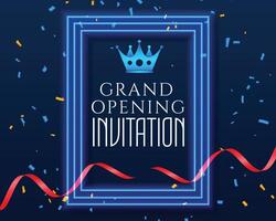 groots opening inauguratie viering uitnodiging sjabloon vector