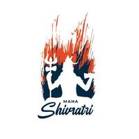 maha shivratri Hindoe festival van shiv Shankar achtergrond vector