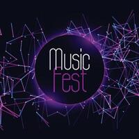 edm dj musical festival evenement Hoes sjabloon vector